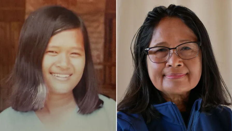 Sambo Ly as a child and adult